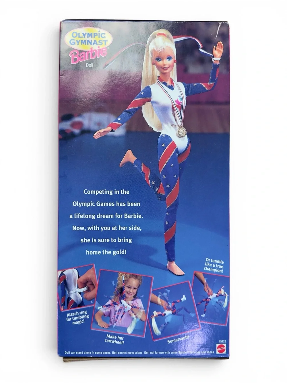 Vintage 1996 Atlanta Olympic Gymnast Barbie NRFB Mattel Collectible